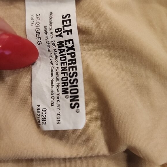 self expressions by maidenform Shapewear Slimming Shorts 2X Nude High Waist 0282 - Picture 5 of 5